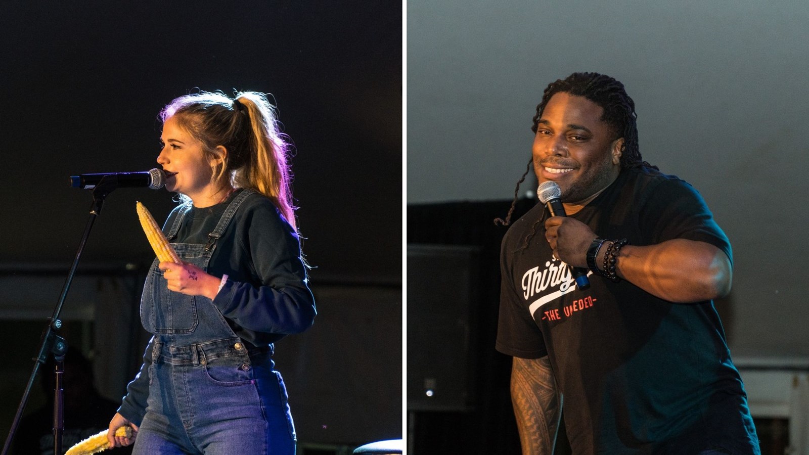 Les humoristes Rosalie Vaillancourt et Erich Preach