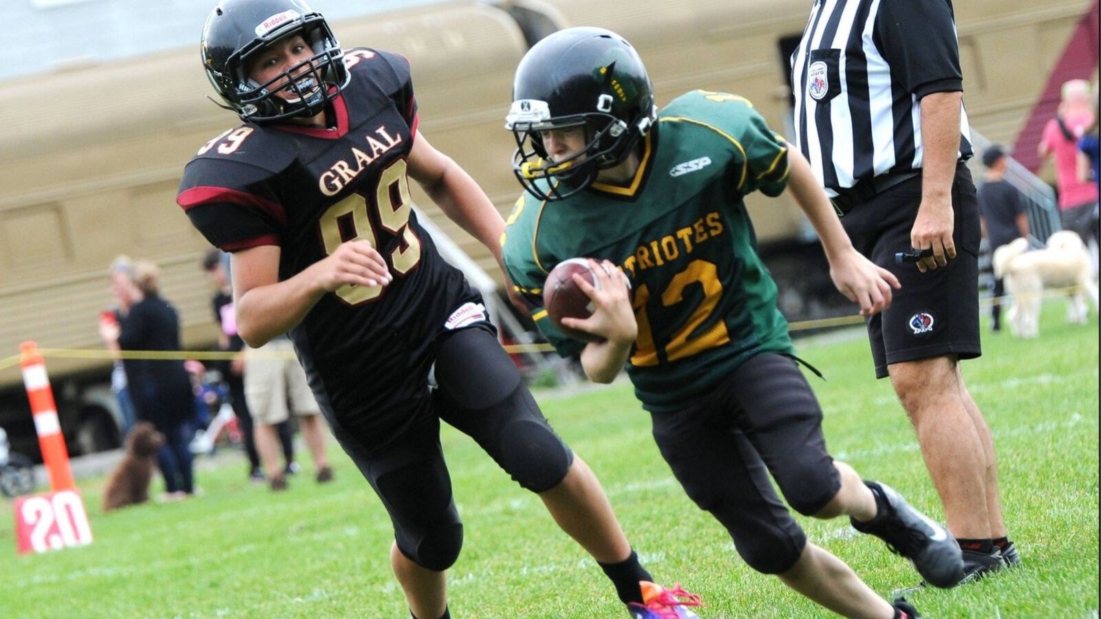 L'équipe benjamine contre le collège Clarétain de Victoriaville.