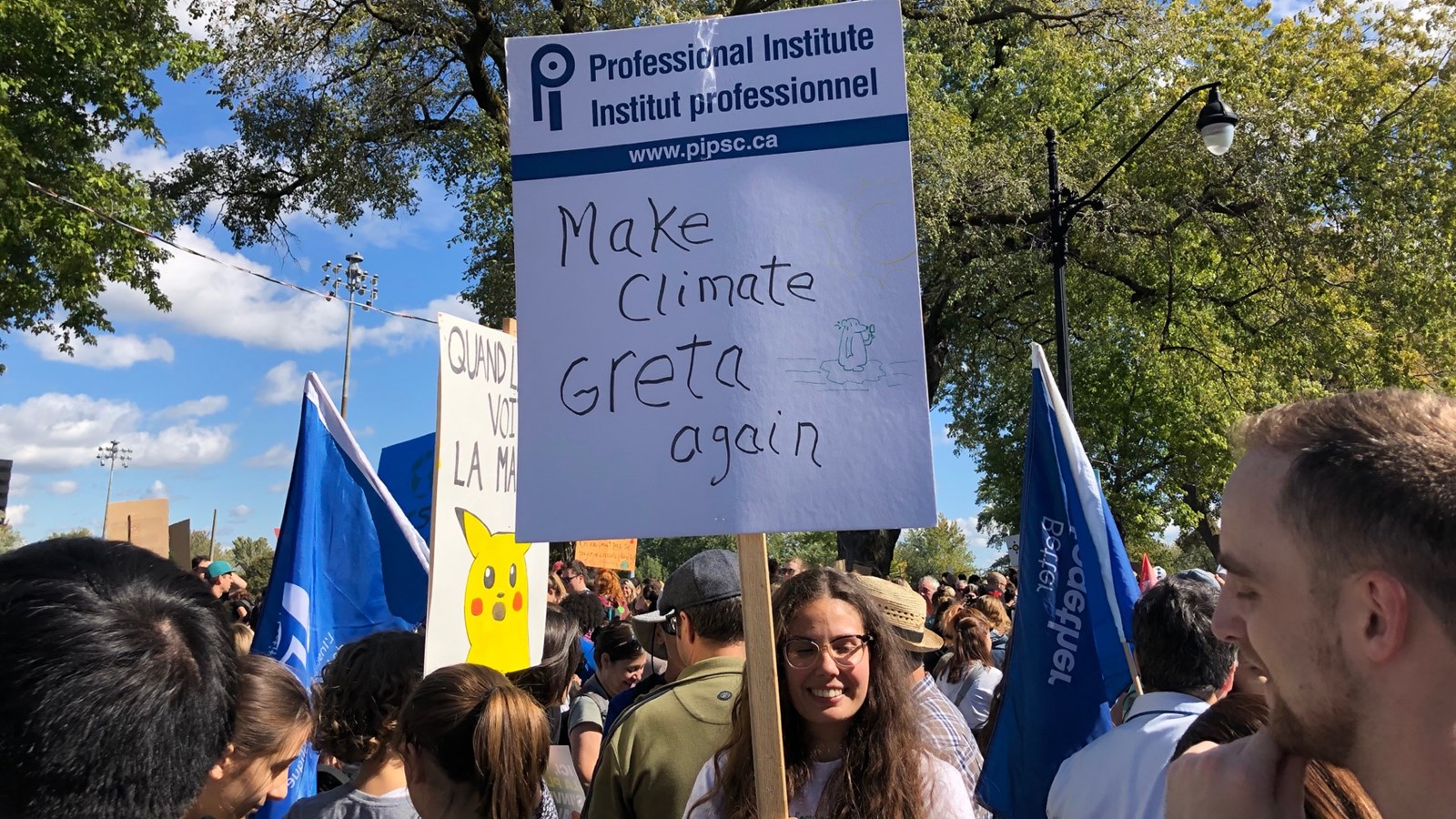 De jeunes Beaucerons s’invitent à la grande marche pour le climat de Montréal