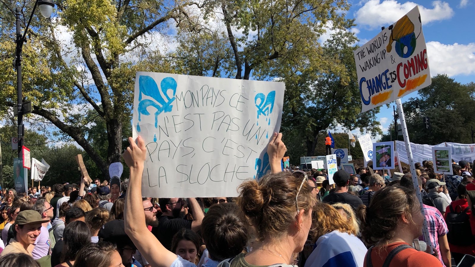De jeunes Beaucerons s’invitent à la grande marche pour le climat de Montréal