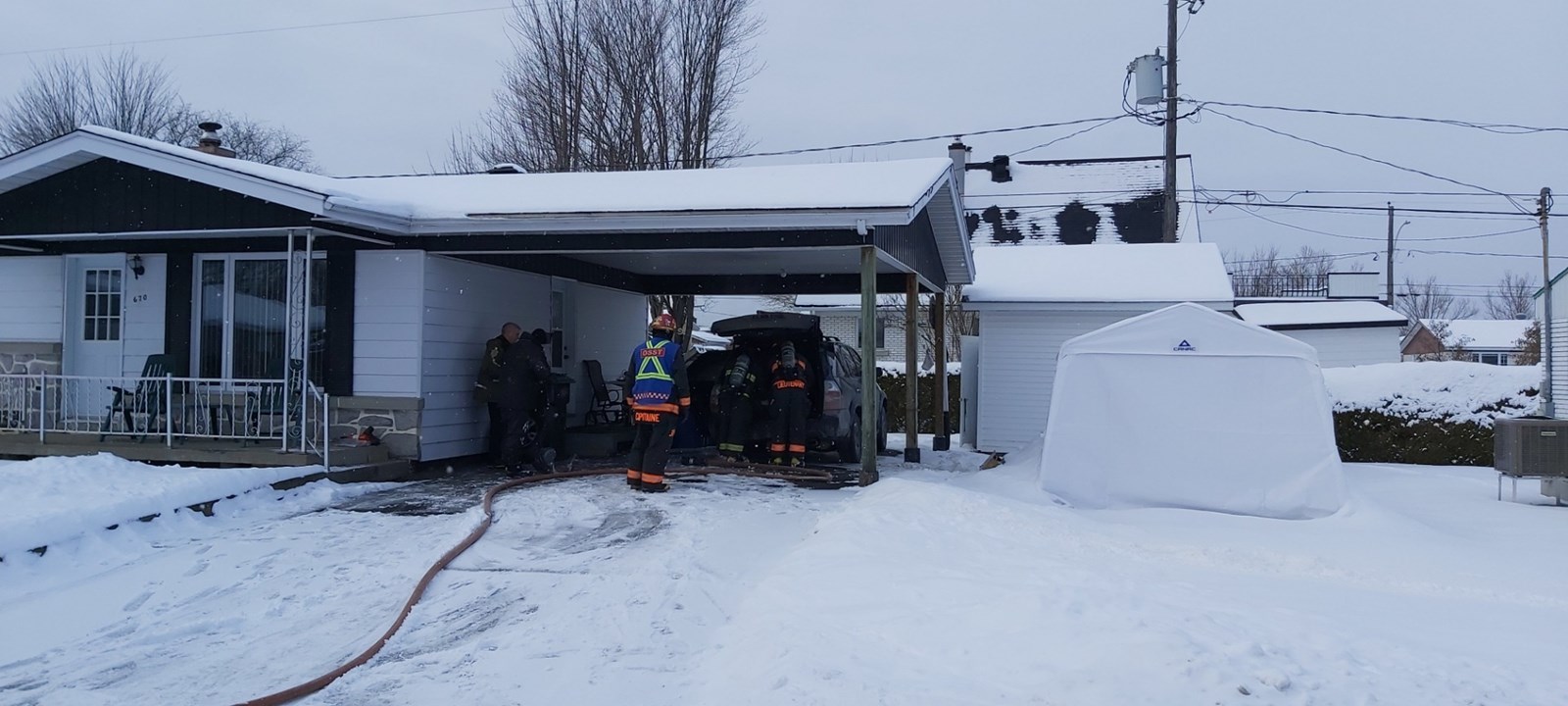 Un incendie de véhicule à Saint-Georges