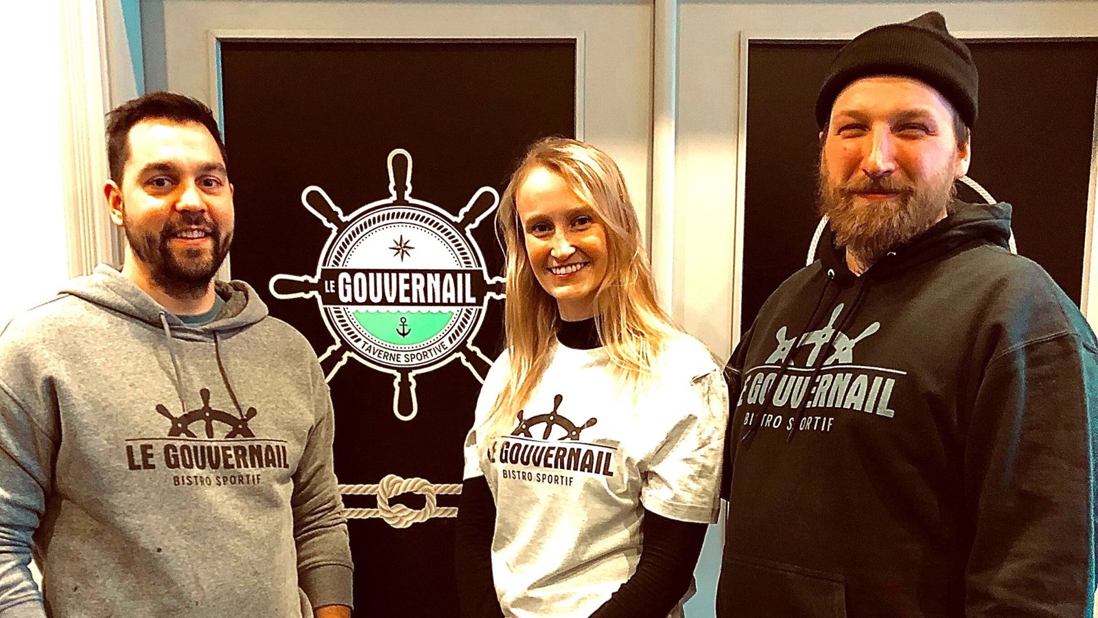Olivier Bélanger, Marie-Lee Paquet et Samuel Boudreault, les trois propriétaires.