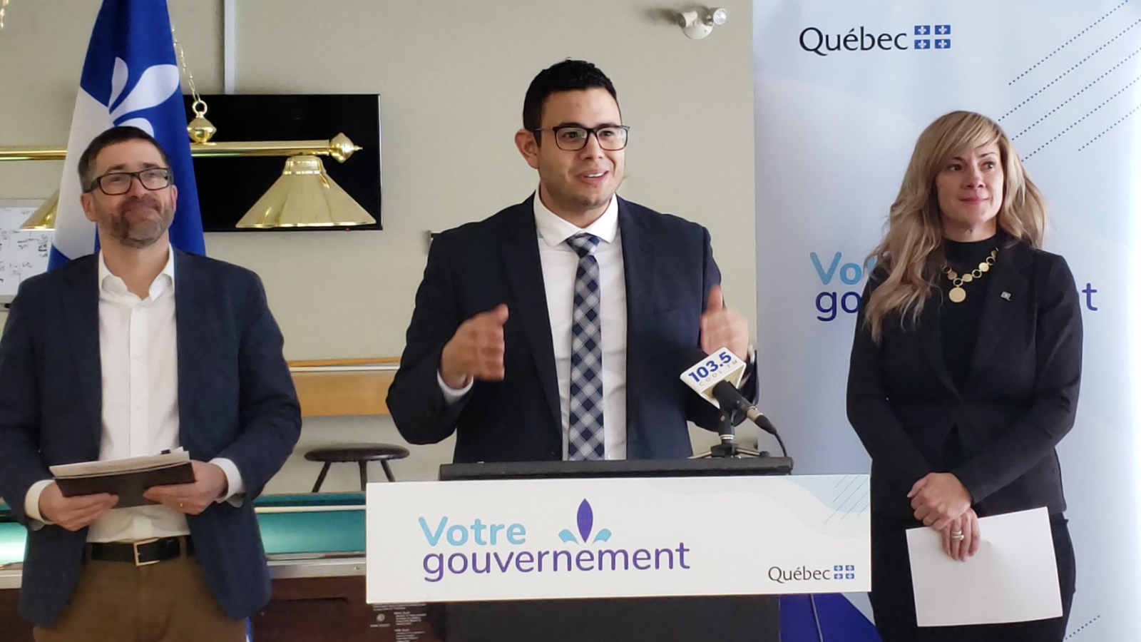 Philippe Jolin, Samuel Poulin et Sonya Cliche