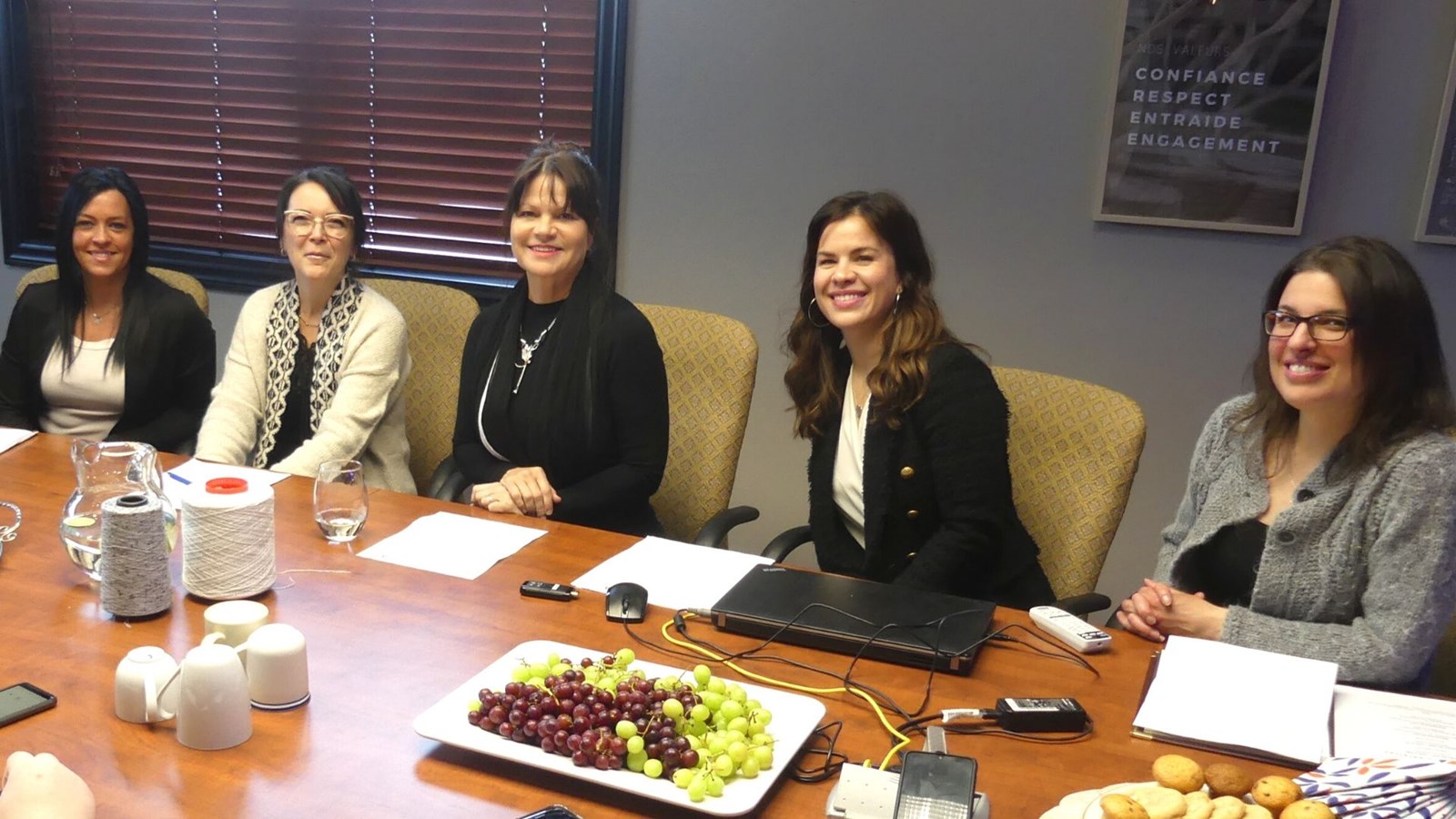 Regitex au féminin: Karen Audet, Louise Gagné, Lisa Fecteau, Kathrine Mathieu et Véronique Chabot.