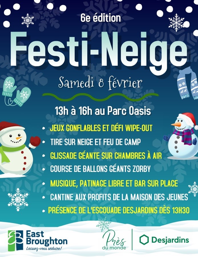 Le 6e Festi-Neige d’East Broughton aura lieu le 8 février