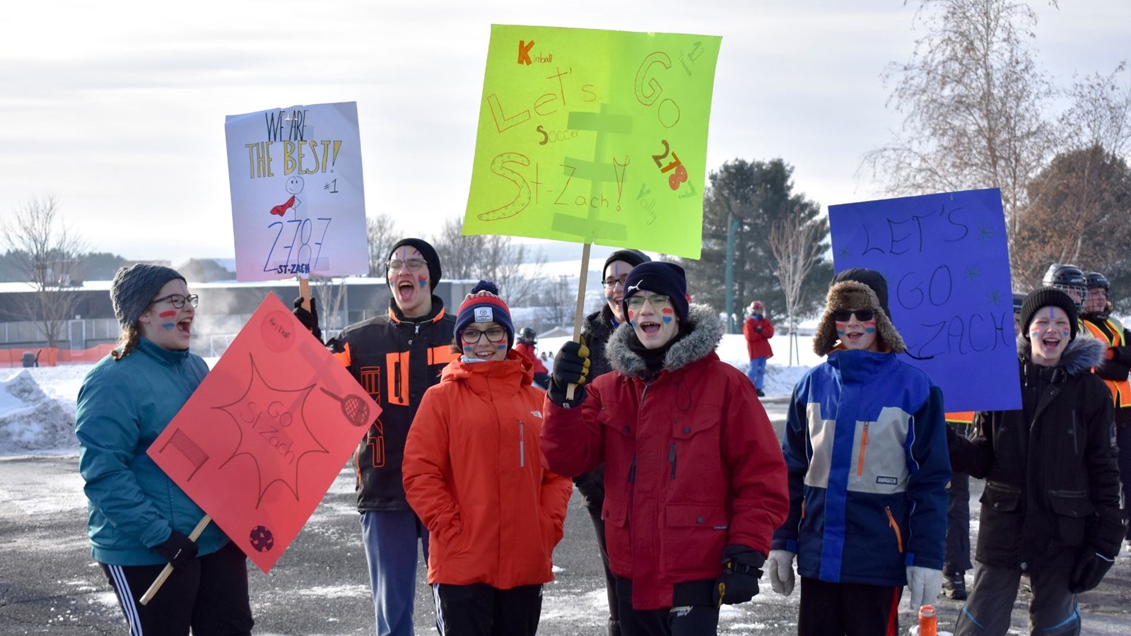 Les cadets de St-Zacharie ont fait entendre haut et fort leurs encouragements toute la journée.