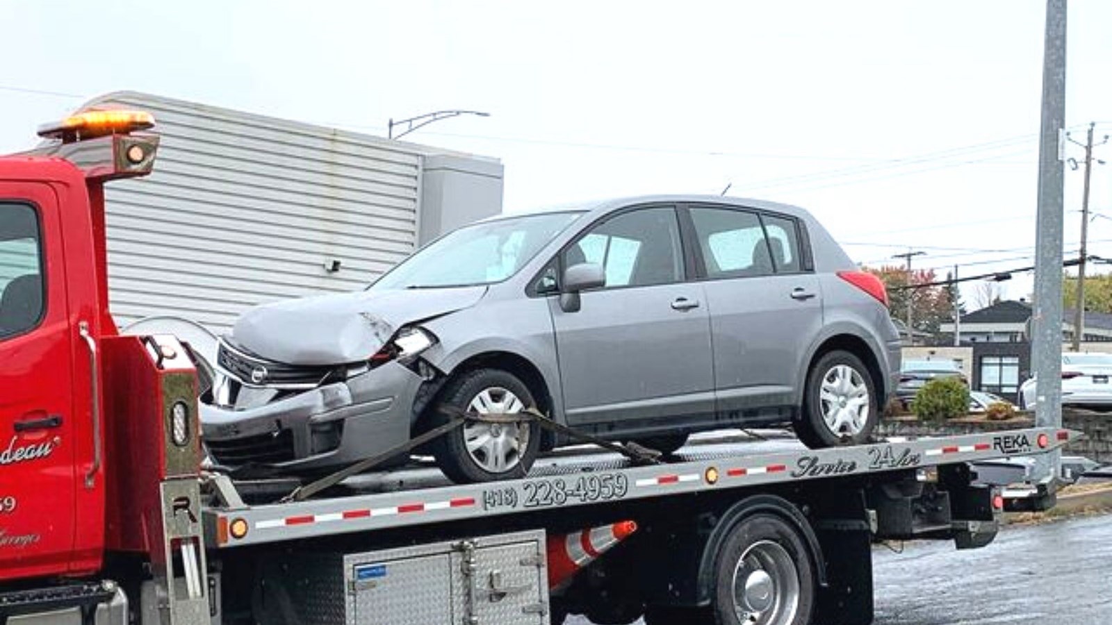 Collision entre deux voitures sur le boulevard Lacroix à Saint-Georges