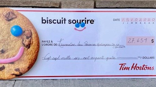 Tim Hortons remet 27 654 $ dollars à l’Association des personnes handicapées de la Chaudière