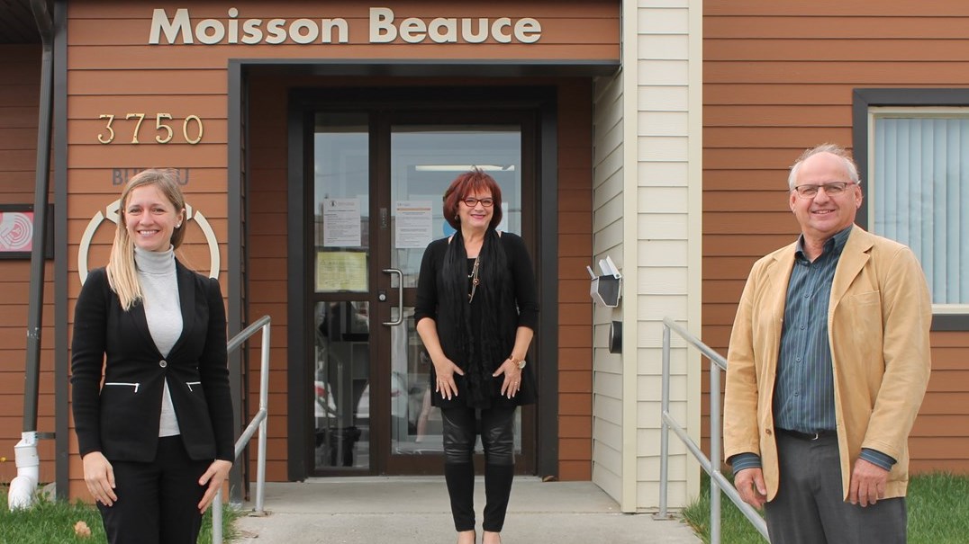 Marie Champagne, Nicole Jacques et Benoit Giraudo