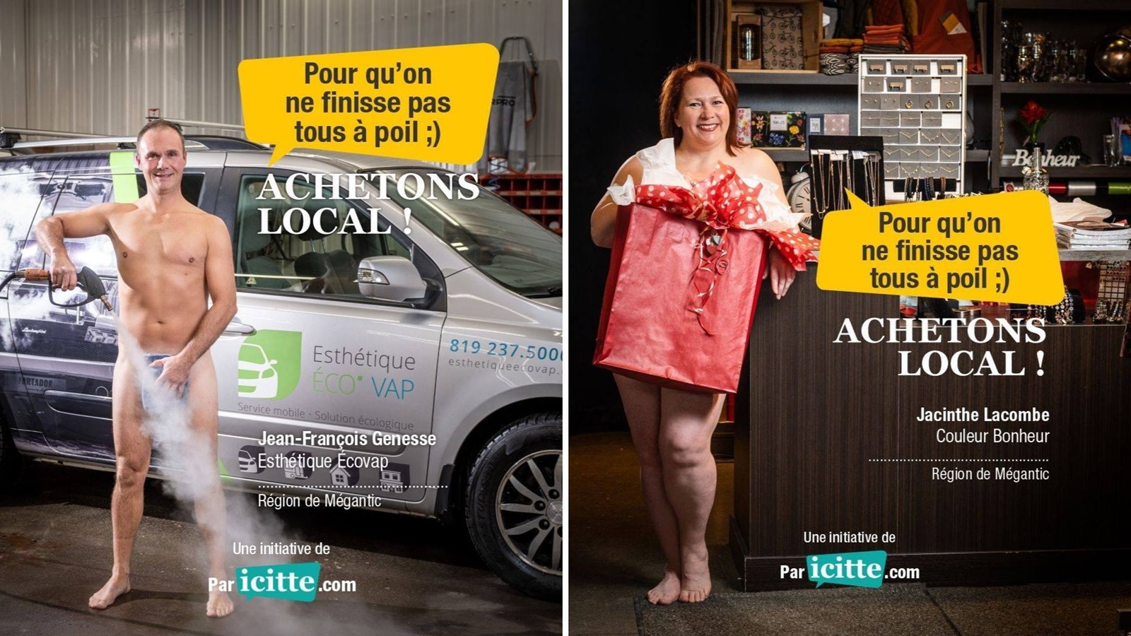 Une campagne bien « dénudée » pour des commerçants de Lac-Mégantic