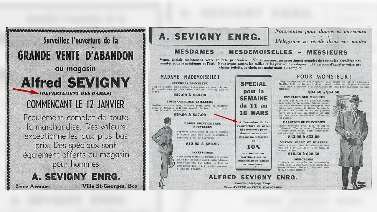 La Mercerie Sévigny, plus ancien commerce de Saint-Georges
