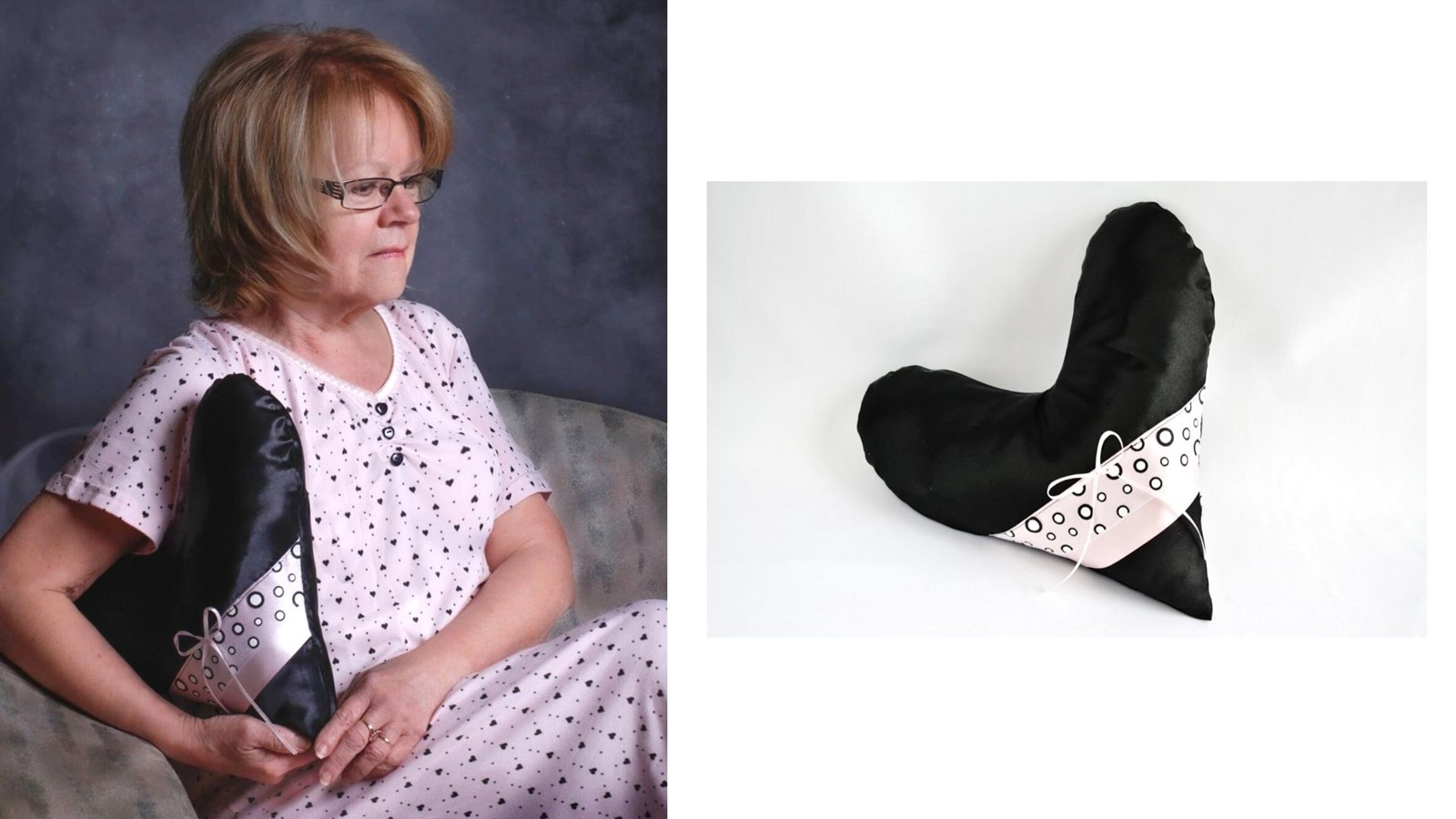 Francine Gilbert crée des pochettes pour drains post mastectomie