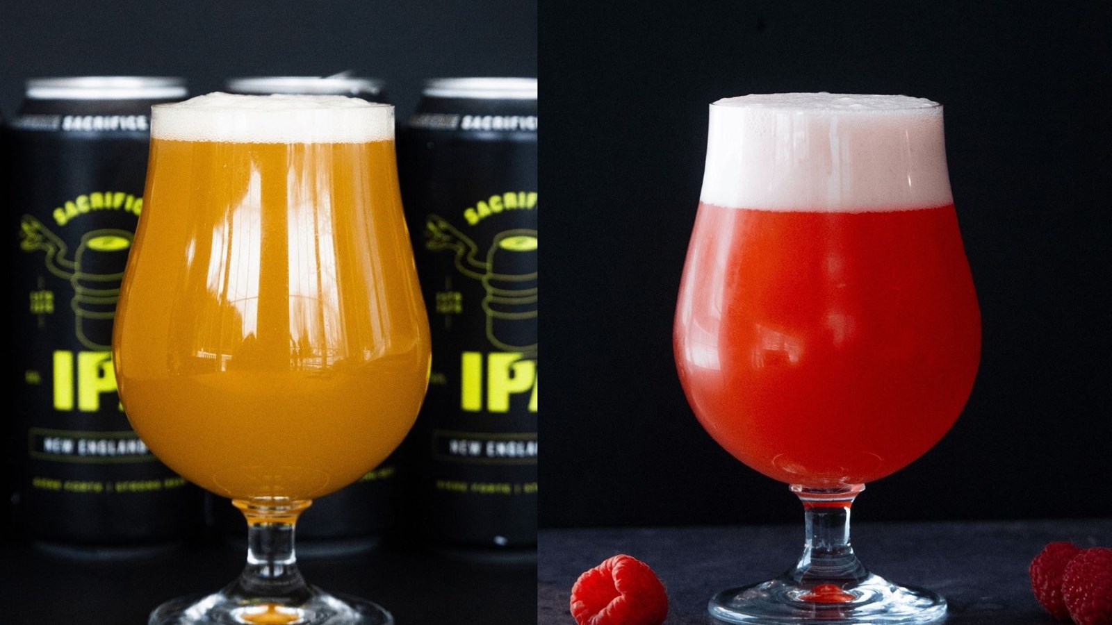La NEIPA et la Sour à la framboise sont les deux premières bières du Sacrifice Beer Club