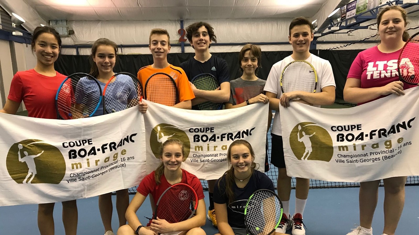 Les participants de Tennis Beauce au Tournoi Boa-Franc/Mirage.
