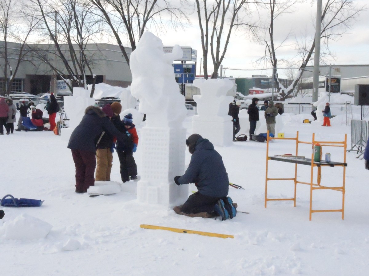 Le froid glacial n'a pas eu raison de l'élan créatif des sculpteurs 
