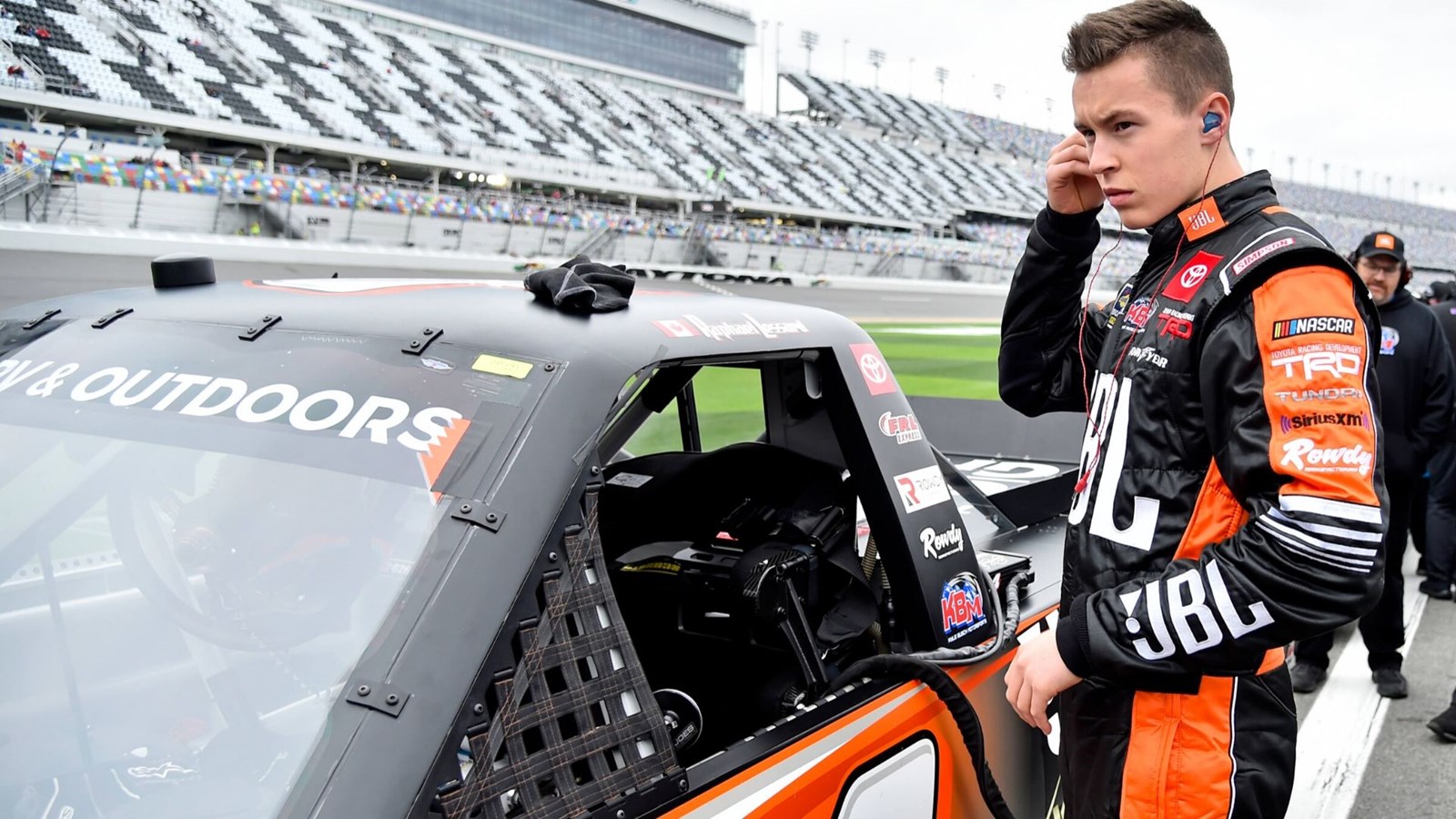 Raphaël Lessard sur le circuit de Daytona