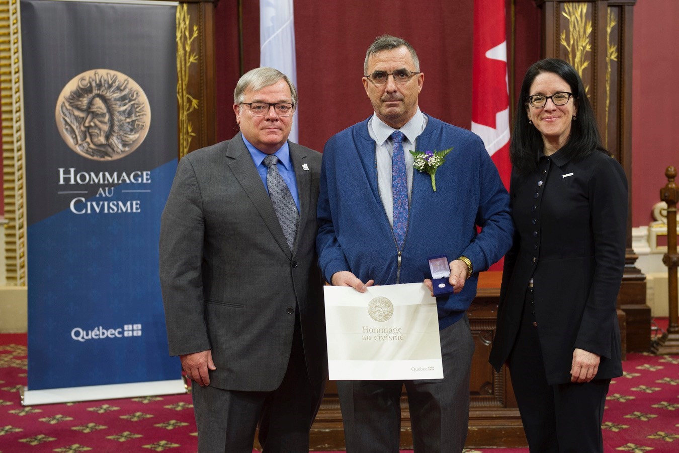 Mention d'honneur du civisme au Joselois Gildor Fortier