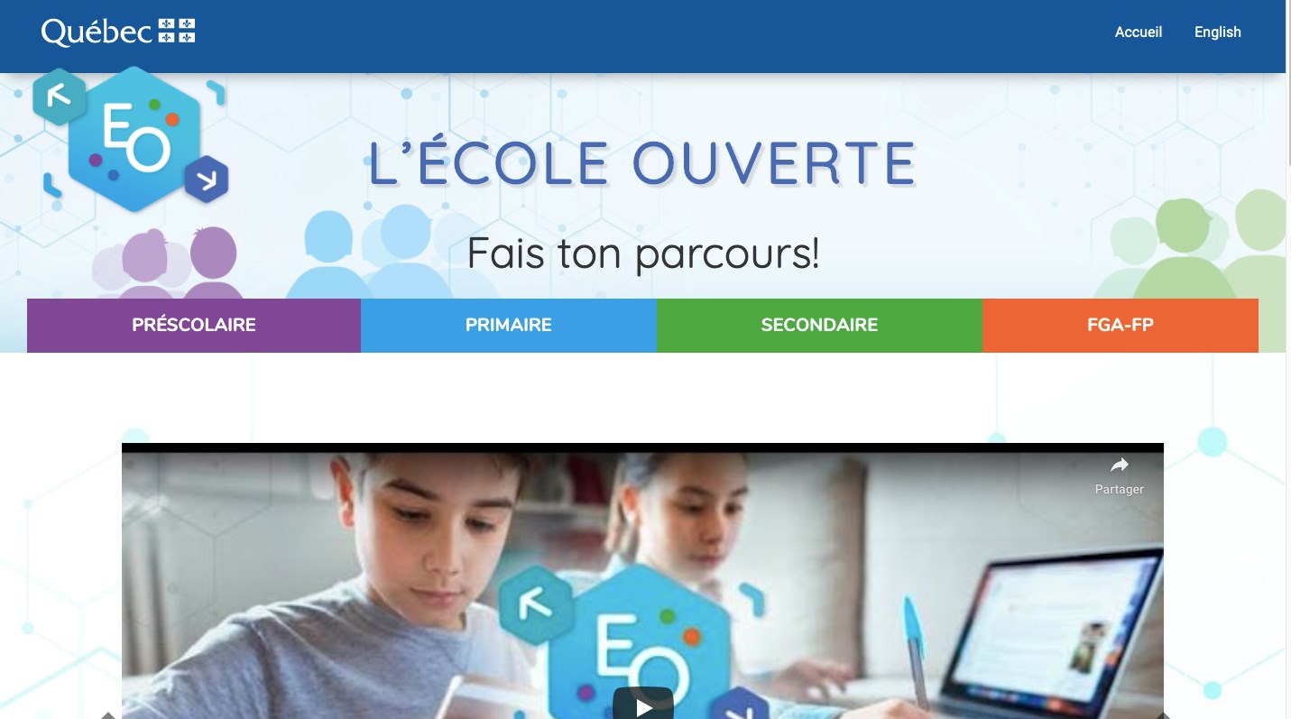 Vos enfants visitent-ils le site «L’école ouverte» du ministère de l'Éducation?