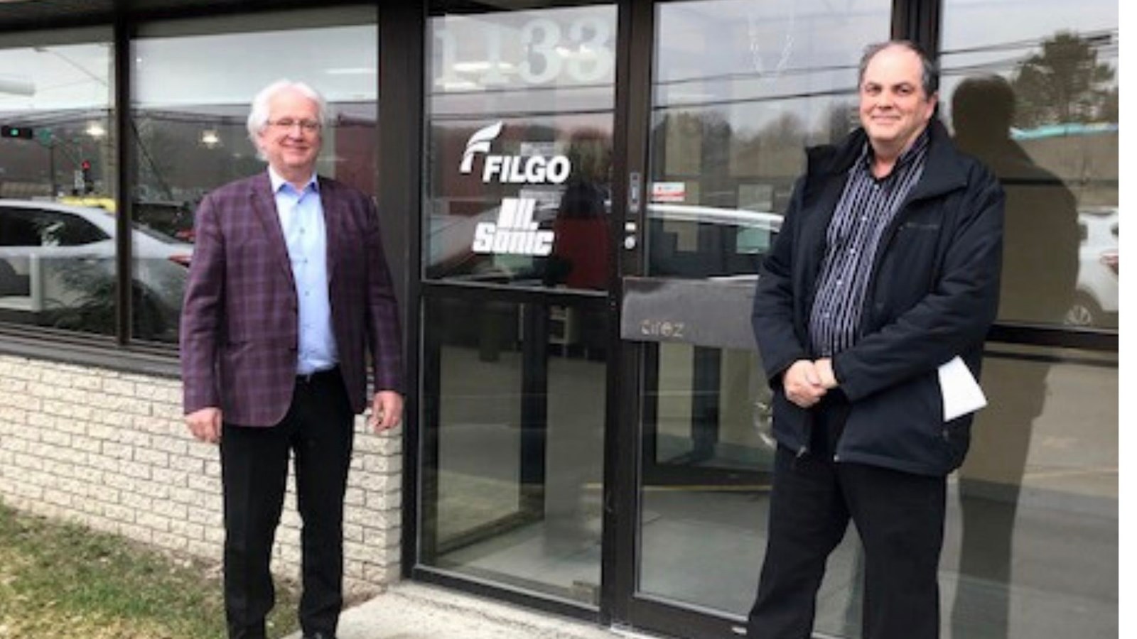 Michel Lehoux, président-directeur général de Groupe Filgo-Sonic et de Gilles Boutin, membre du conseil d’administration de La Source