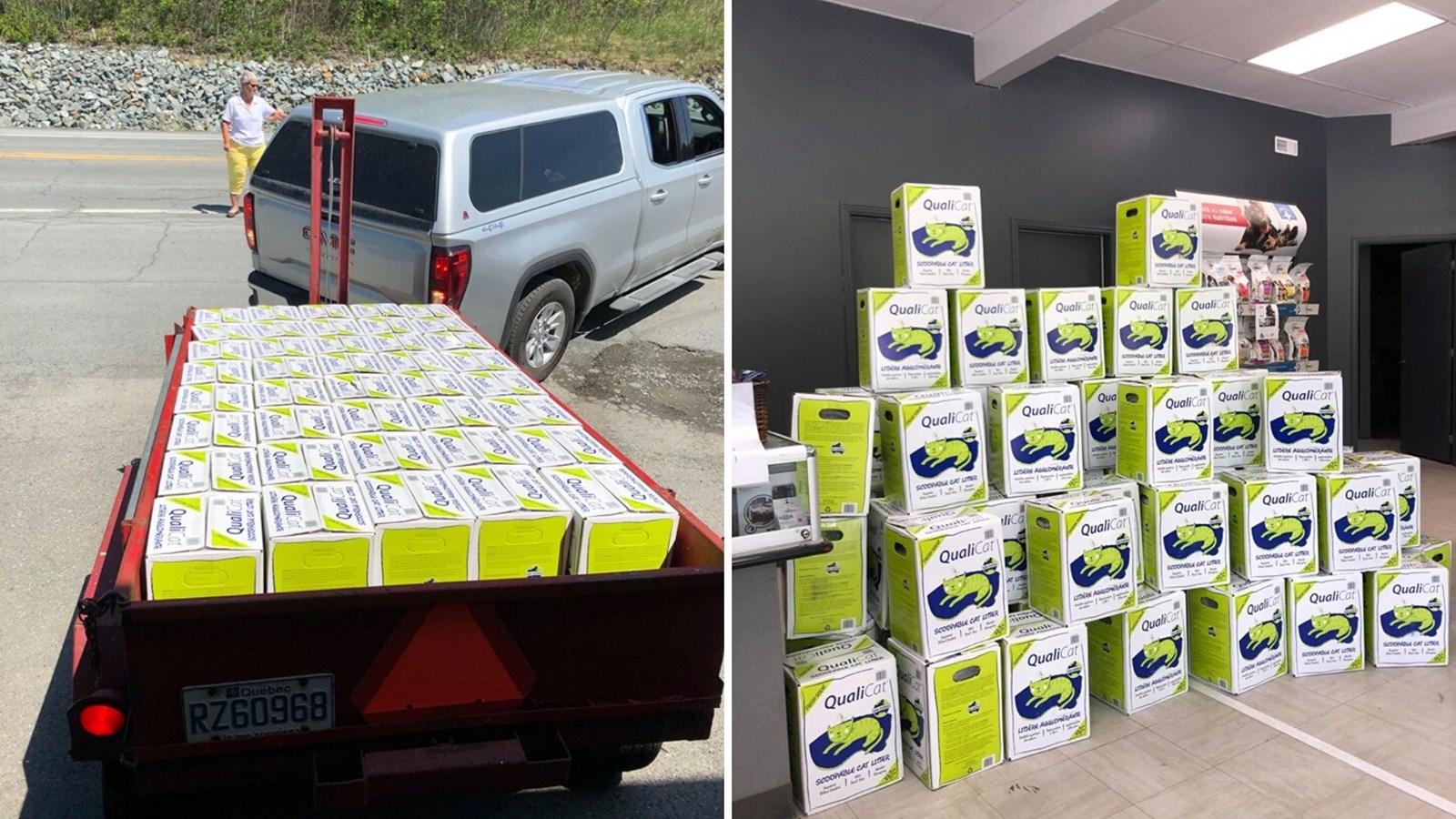 La SPA Beauce-Etchemin a reçu 3050 livres de litière pour chat