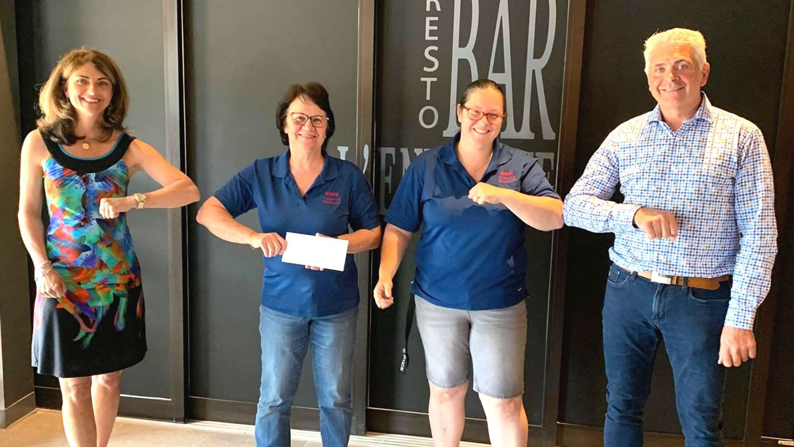 Dépannuer Beauceville : Caroline Poulin, Céline Veilleux, Sandy Drolet et Yvan Poulin.