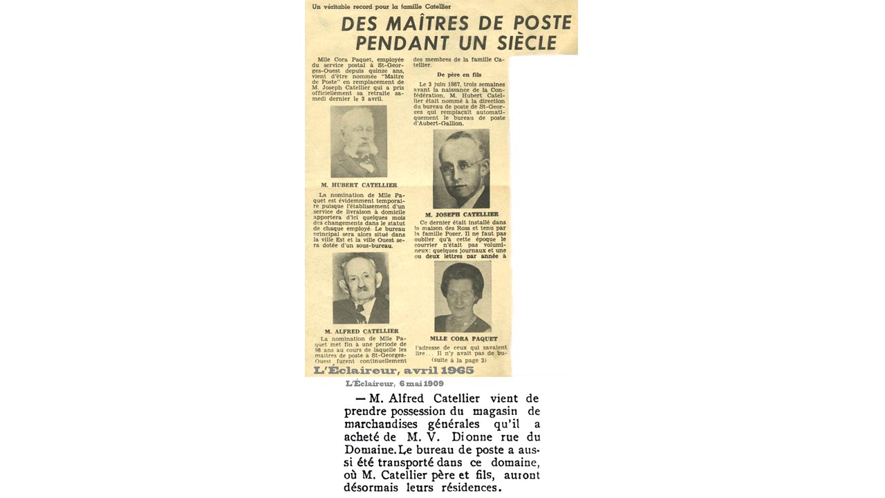 LE BUREAU DE POSTE DES CATELLIER