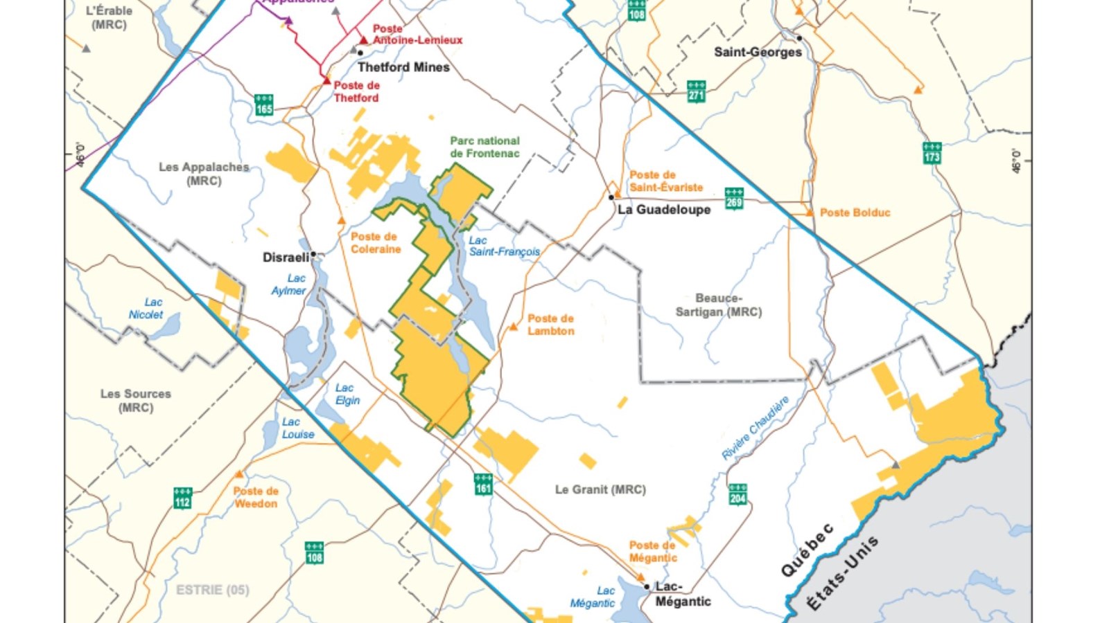 Voici la zone d'étude proposée pour le tracé.