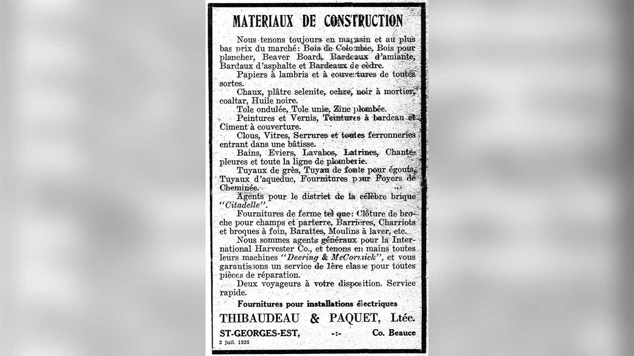 LE MAGASIN DE GEORGES THIBAUDEAU SUR LA 2e AVENUE