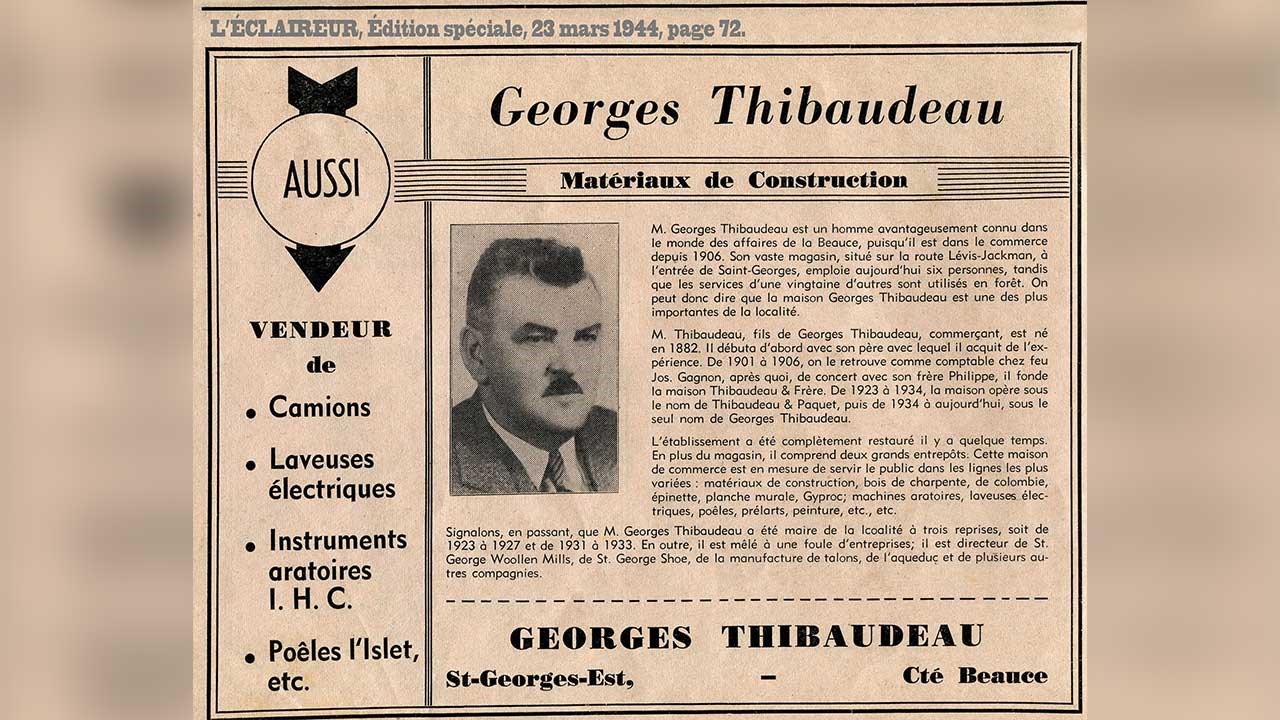 LE MAGASIN DE GEORGES THIBAUDEAU SUR LA 2e AVENUE