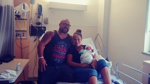 De gauche à droite: Marco Gosselin, Abby Bégin et Maëly Gosselin
