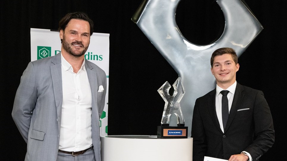 Raphaël Boutin de Sainte-Marie a reçu l’Élitas de bronze