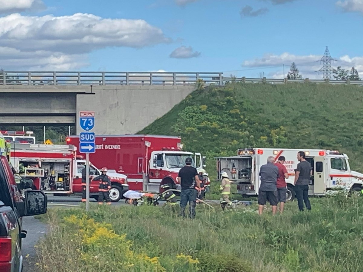 Deux voitures impliquées dans un accident à Notre-Dame-des-Pins