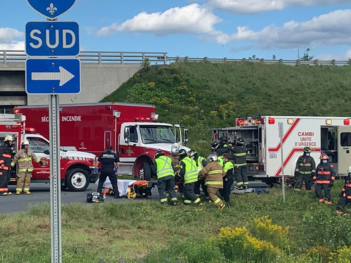 Deux voitures impliquées dans un accident à Notre-Dame-des-Pins