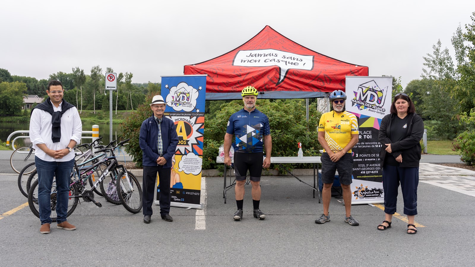 Une balade à vélo pour sensibiliser au port du casque
