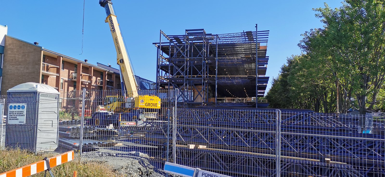 Chantier de construction fermé à Saint-Georges
