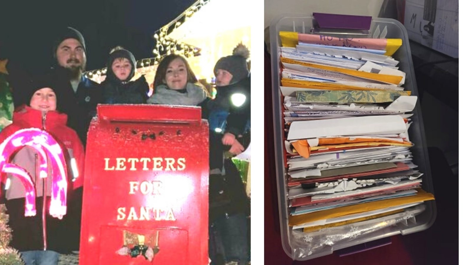 Presque 300 lettres dans la boîte du Père Noël chez la famille Doyon