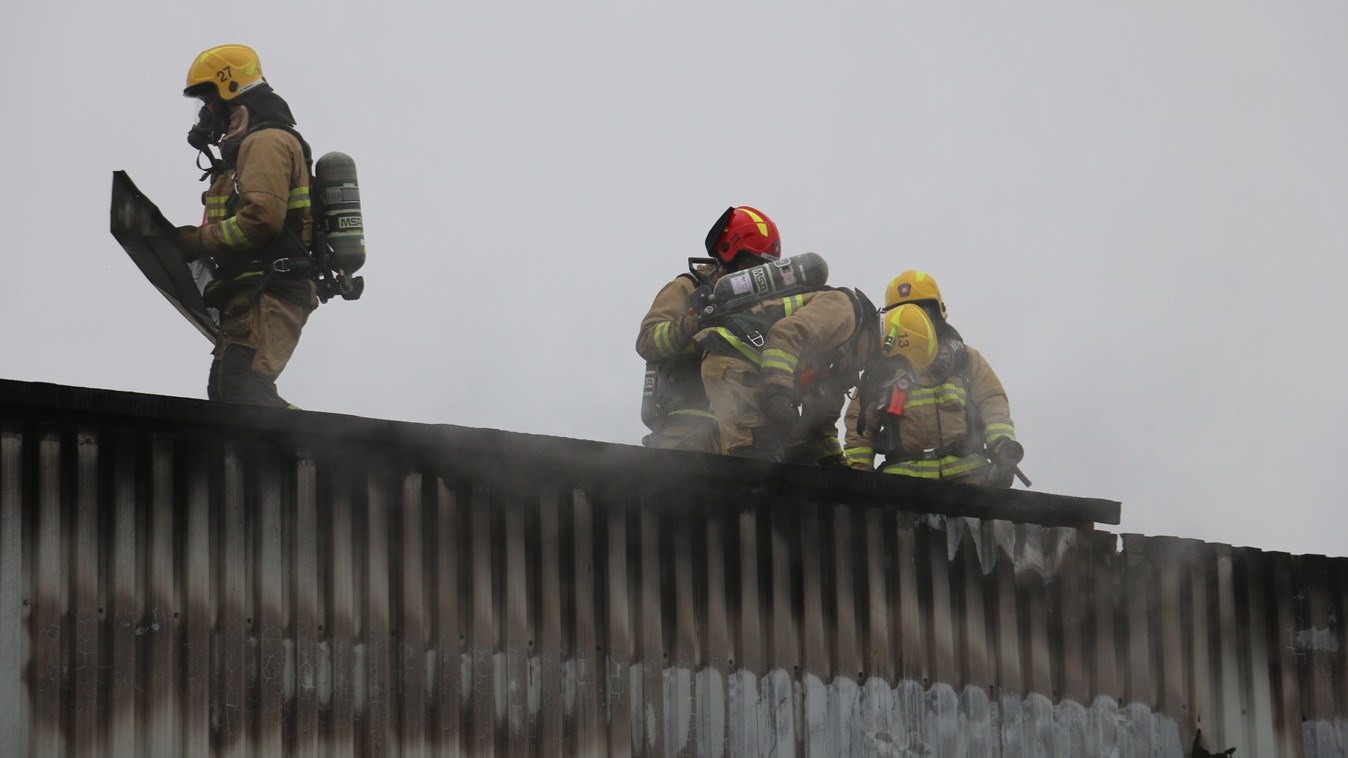 Un incendie à une industrie de Frampton