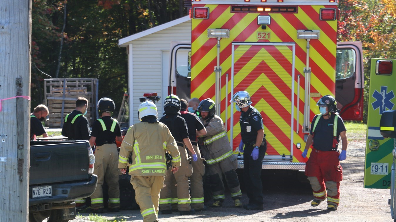 Sauvetage d'un homme à Saint-Lambert-de-Lauzon