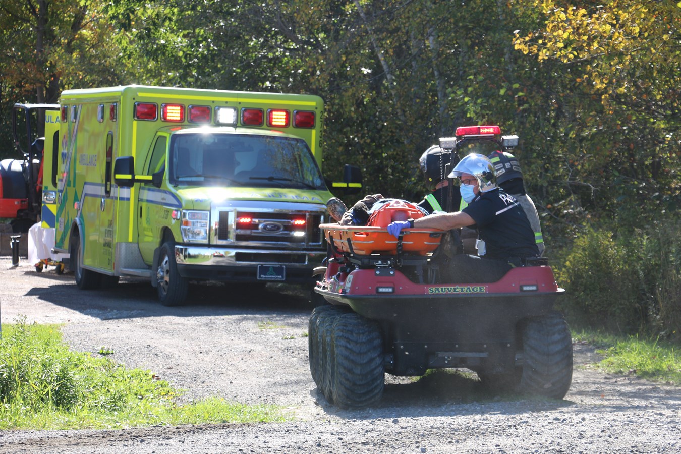 Sauvetage d'un homme à Saint-Lambert-de-Lauzon