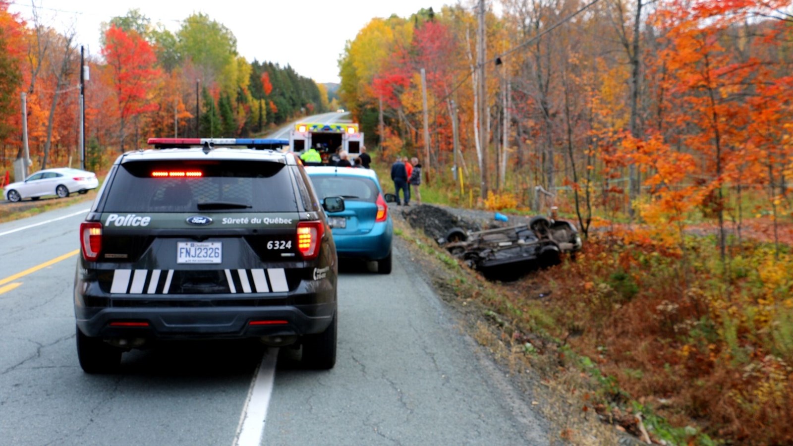 Blessé léger dans un capotage sur la route 271