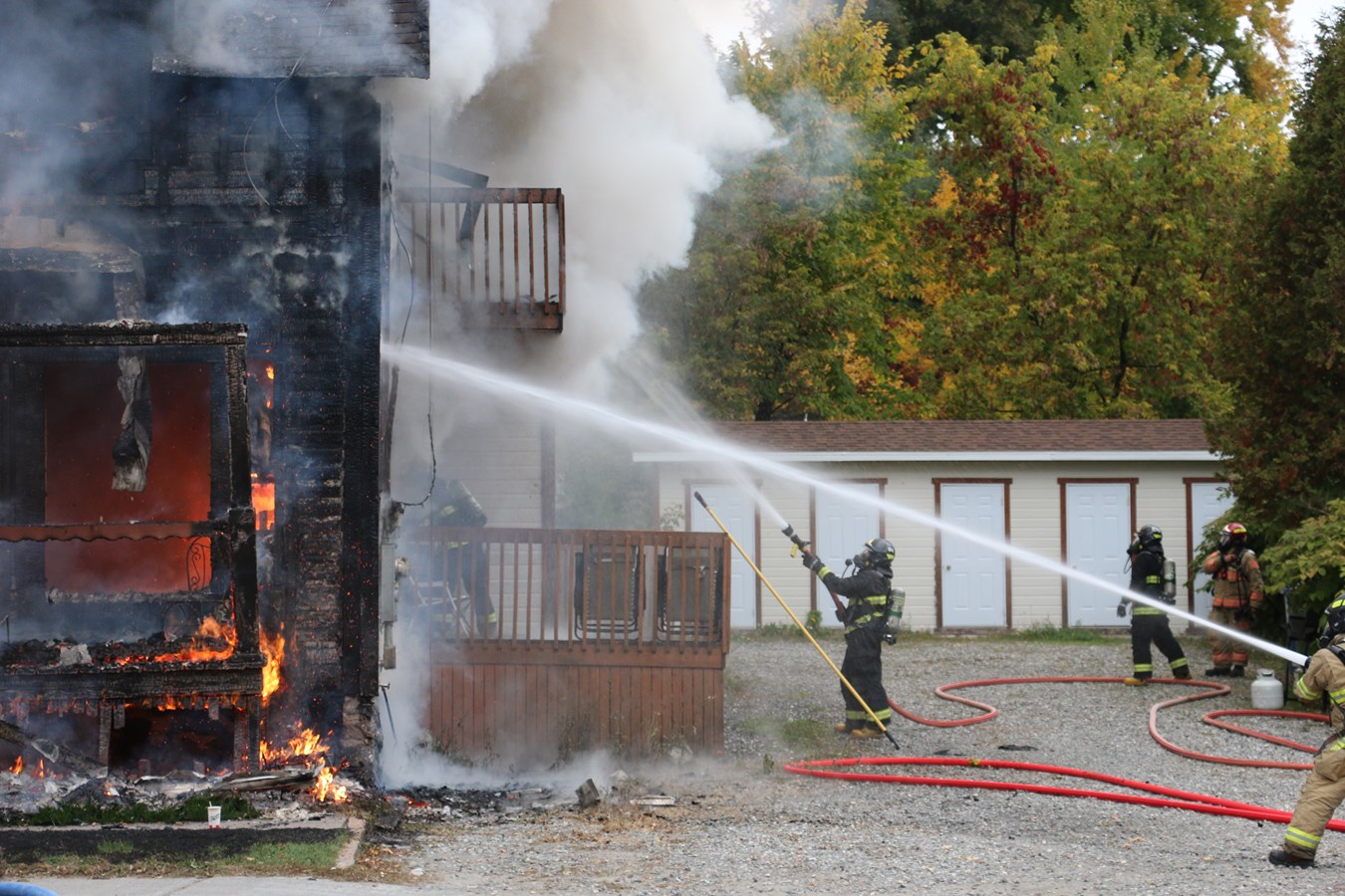 Sept personnes prises en charge par la croix rouge après l'incendie à Scott