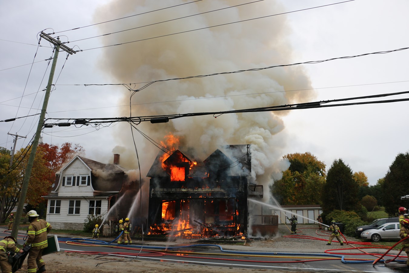 Sept personnes prises en charge par la croix rouge après l'incendie à Scott