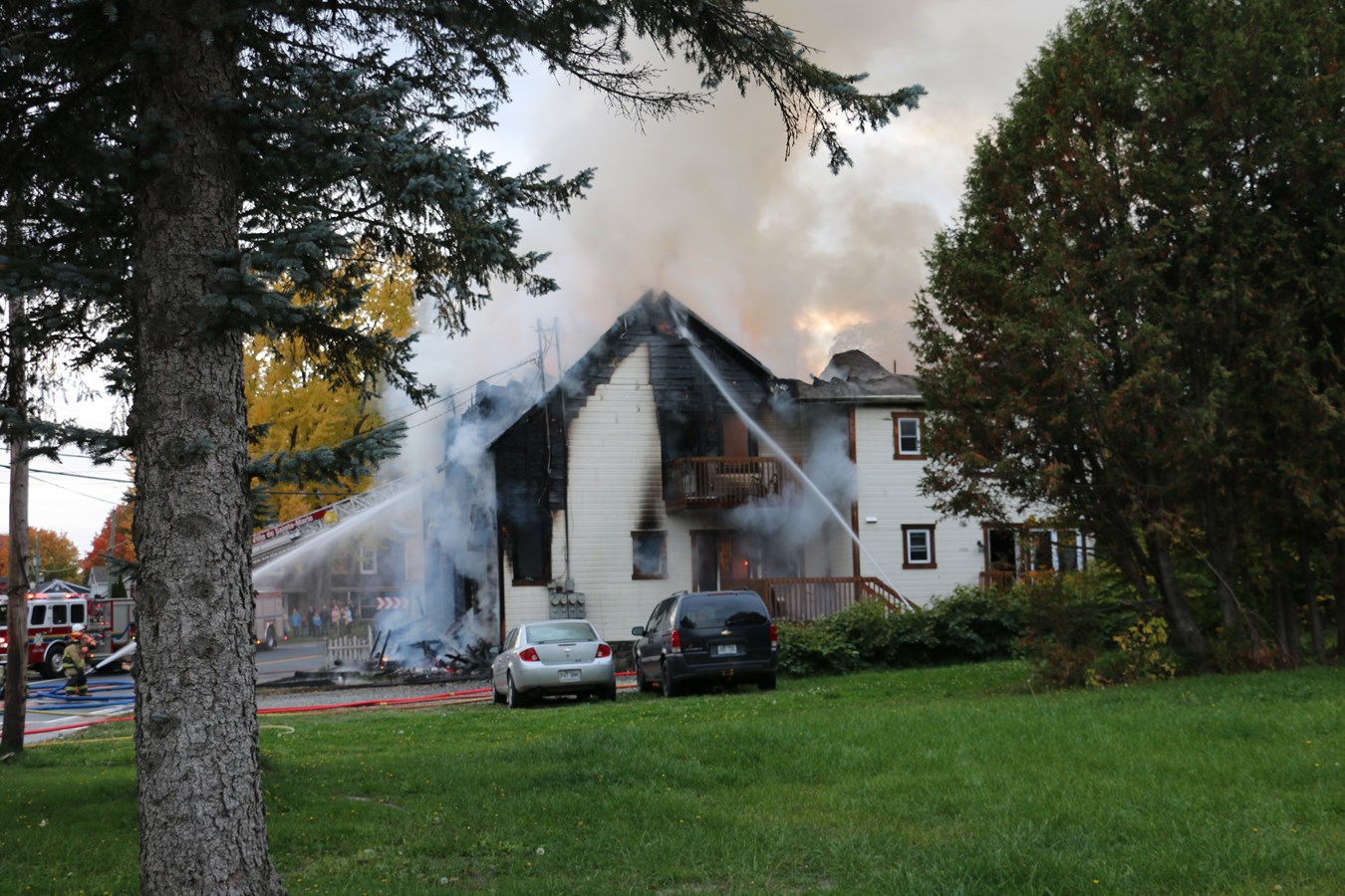 Sept personnes prises en charge par la croix rouge après l'incendie à Scott