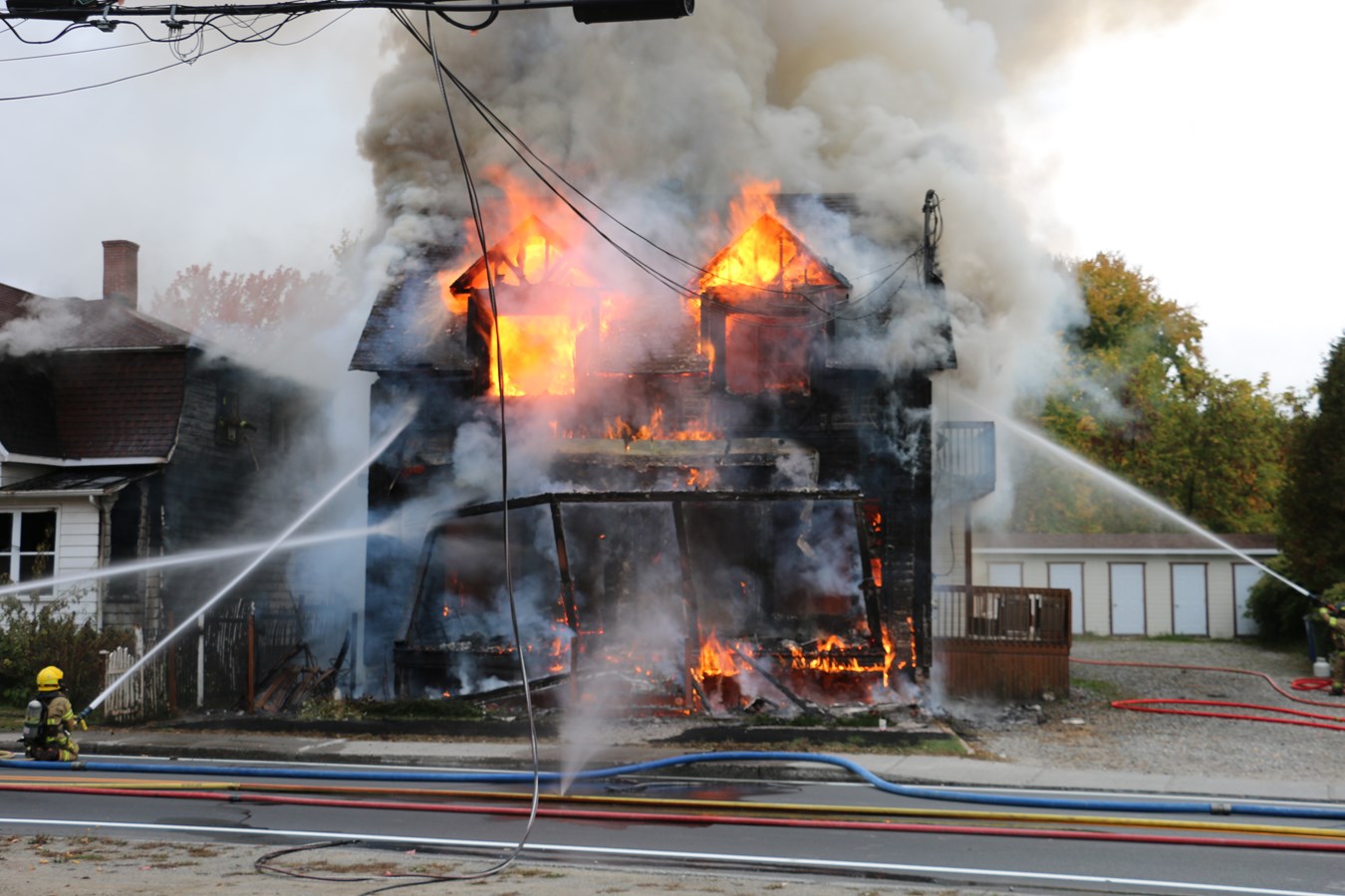 Sept personnes prises en charge par la croix rouge après l'incendie à Scott