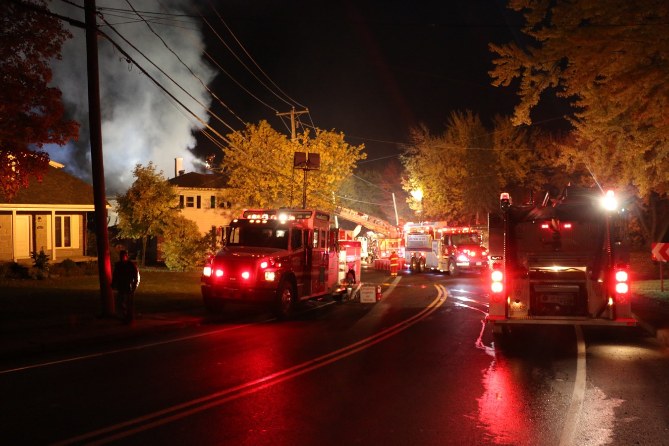 Sept personnes prises en charge par la croix rouge après l'incendie à Scott