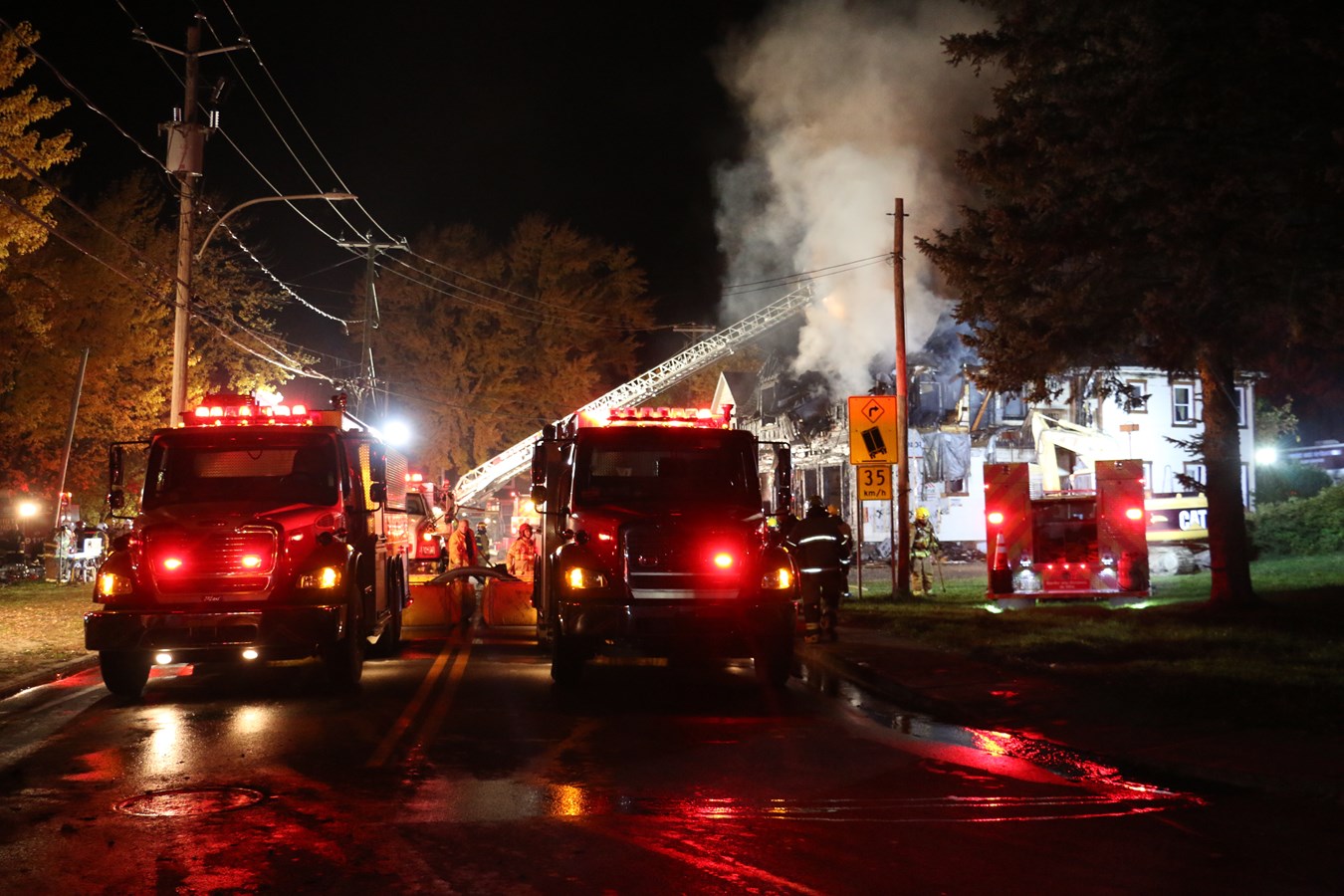 Sept personnes prises en charge par la croix rouge après l'incendie à Scott