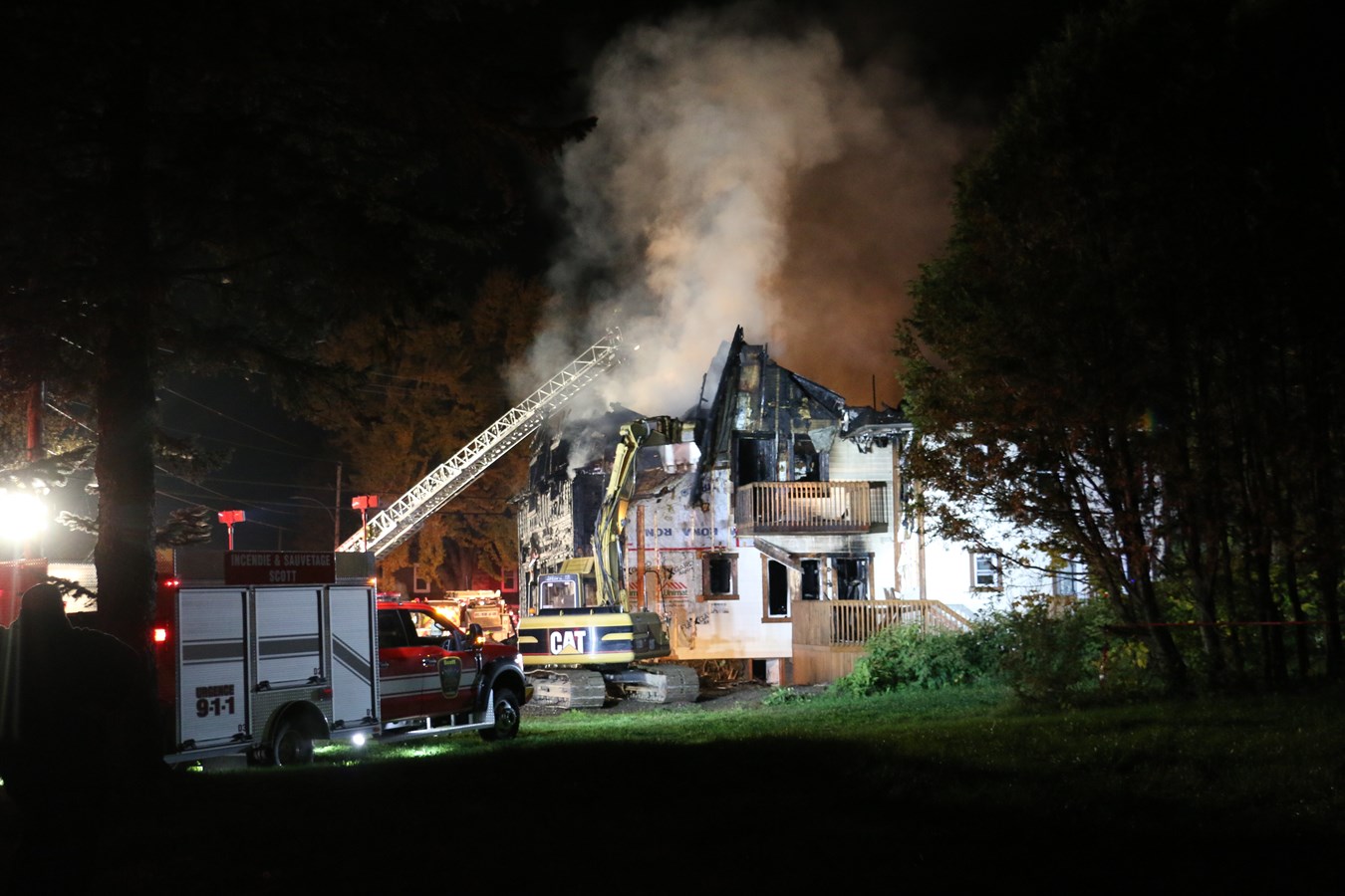 Sept personnes prises en charge par la croix rouge après l'incendie à Scott