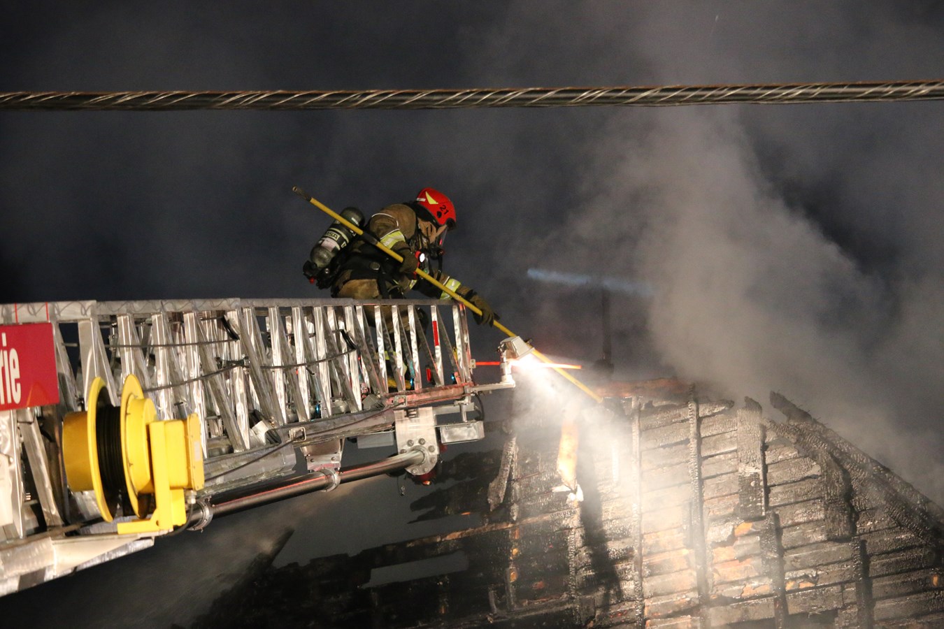 Sept personnes prises en charge par la croix rouge après l'incendie à Scott