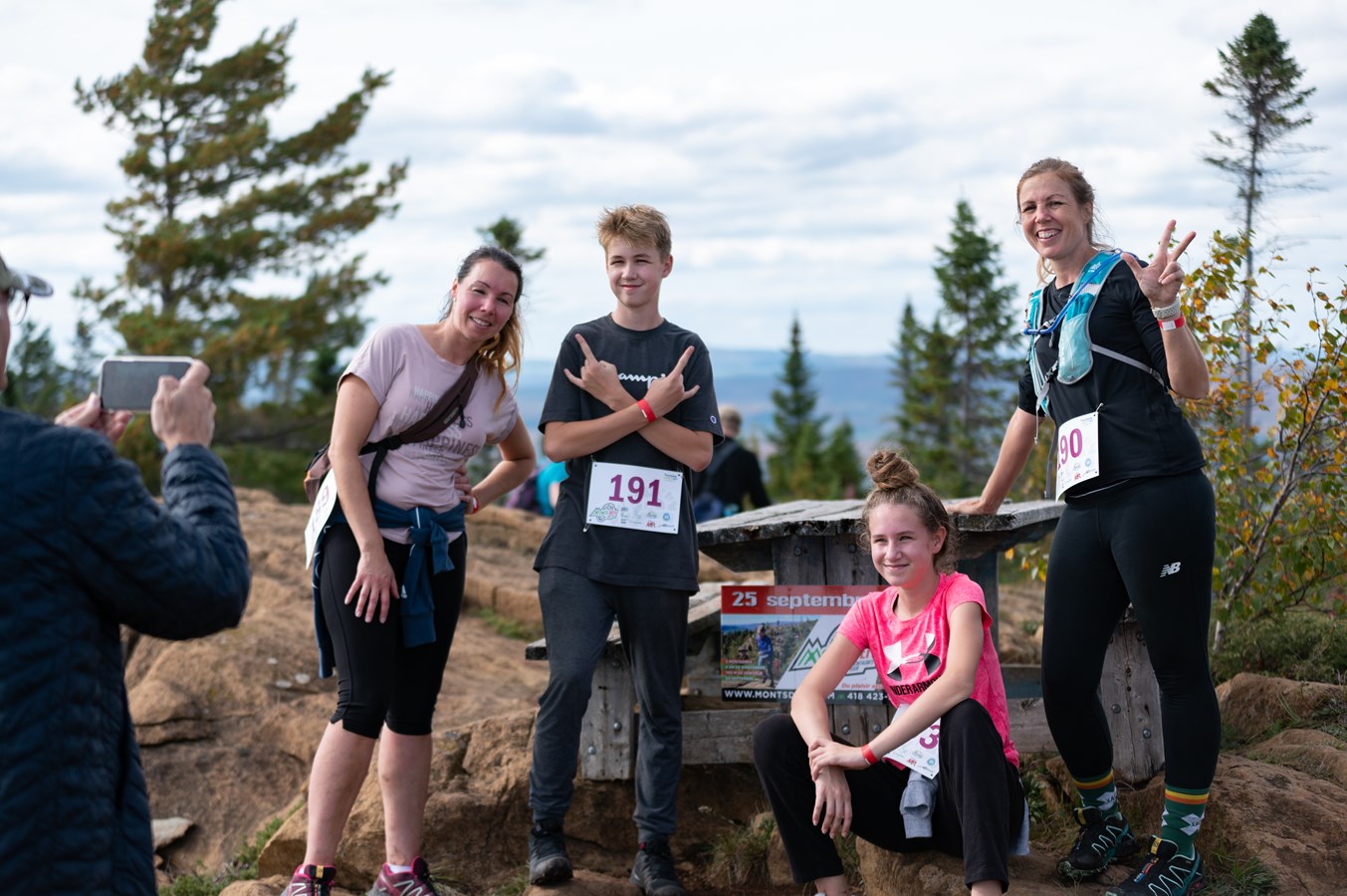 Participants à la 6e édition du Monts Défi