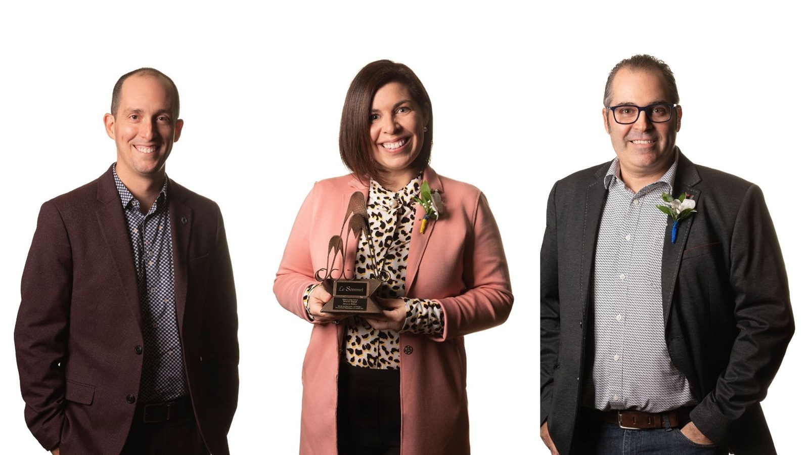 Sommet Relève: Simon Rodrigue, Desjardins, Marie-Hélène et Eddy Veilleux, Multi Excel.
